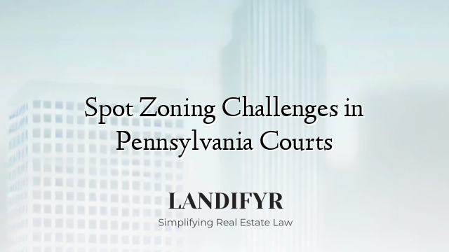 Spot Zoning Challenges in Pennsylvania Courts
