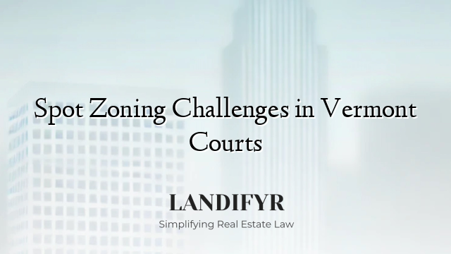 Spot Zoning Challenges in Vermont Courts