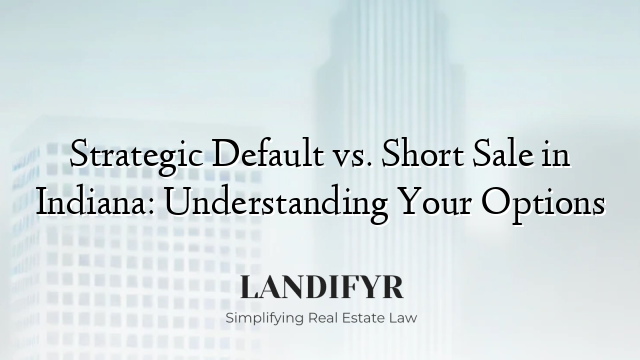 Strategic Default vs. Short Sale in Indiana: Understanding Your Options