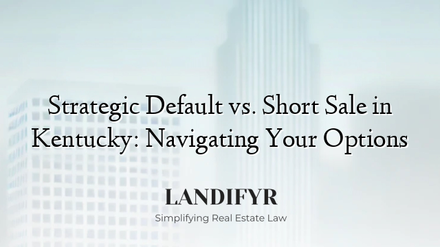 Strategic Default vs. Short Sale in Kentucky: Navigating Your Options