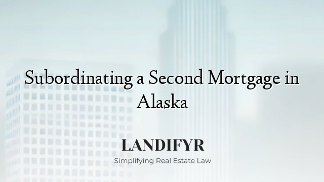 Subordinating a Second Mortgage in Alaska