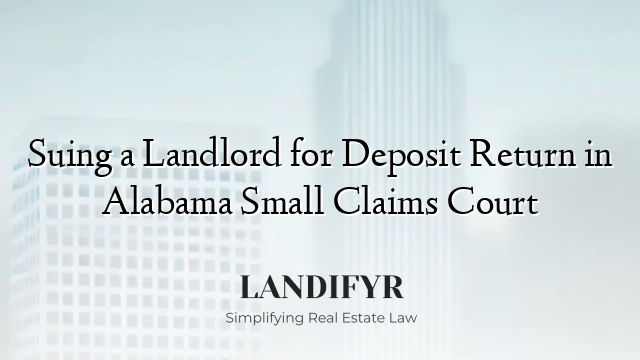 Suing a Landlord for Deposit Return in Alabama Small Claims Court
