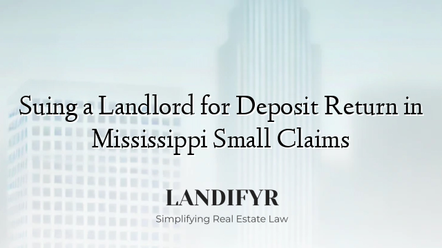 Suing a Landlord for Deposit Return in Mississippi Small Claims