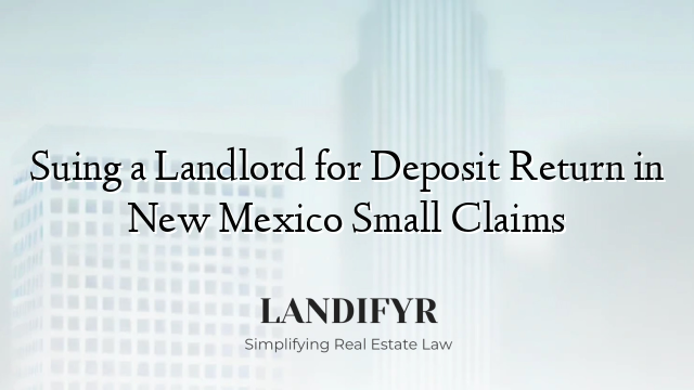 Suing a Landlord for Deposit Return in New Mexico Small Claims