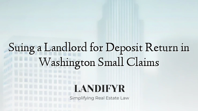 Suing a Landlord for Deposit Return in Washington Small Claims