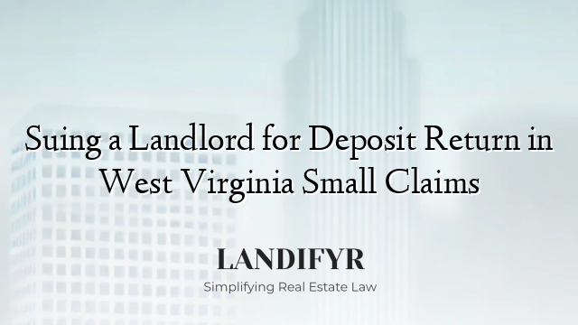 Suing a Landlord for Deposit Return in West Virginia Small Claims