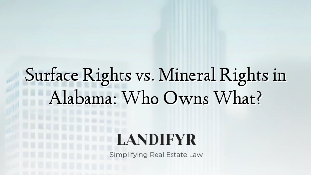 Surface Rights vs. Mineral Rights in Alabama: Who Owns What?
