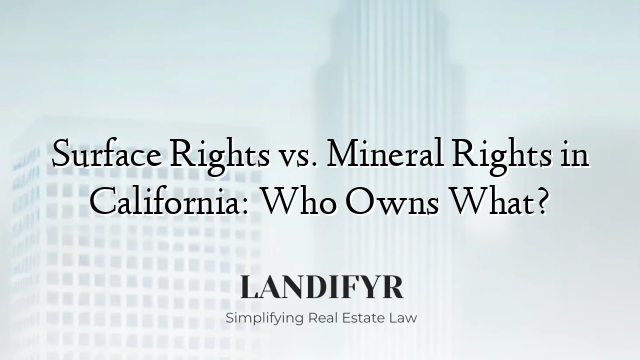 Surface Rights vs. Mineral Rights in California: Who Owns What?