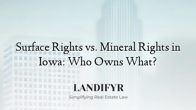 Surface Rights vs. Mineral Rights in Iowa: Who Owns What?