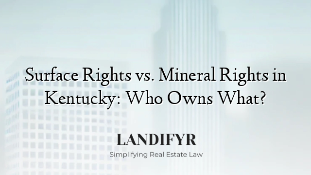 Surface Rights vs. Mineral Rights in Kentucky: Who Owns What?