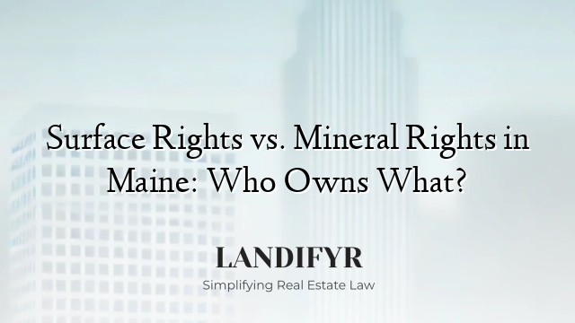 Surface Rights vs. Mineral Rights in Maine: Who Owns What?