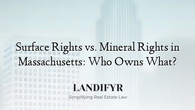 Surface Rights vs. Mineral Rights in Massachusetts: Who Owns What?