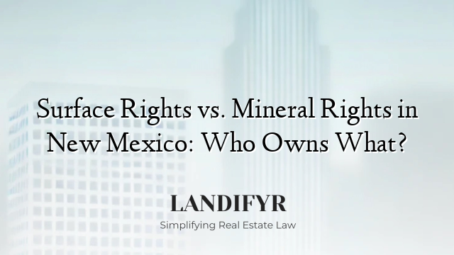 Surface Rights vs. Mineral Rights in New Mexico: Who Owns What?