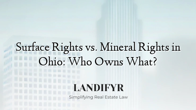 Surface Rights vs. Mineral Rights in Ohio: Who Owns What?