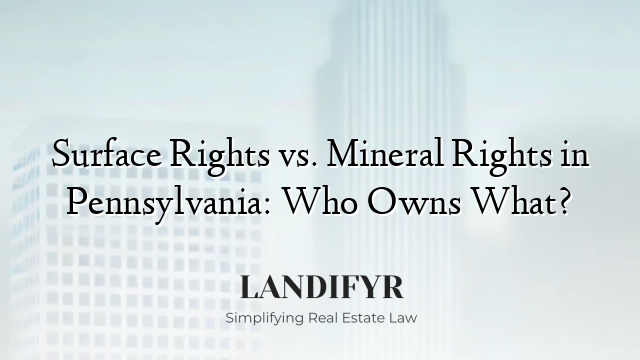 Surface Rights vs. Mineral Rights in Pennsylvania: Who Owns What?