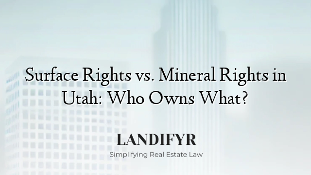 Surface Rights vs. Mineral Rights in Utah: Who Owns What?
