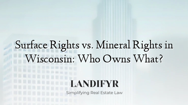 Surface Rights vs. Mineral Rights in Wisconsin: Who Owns What?