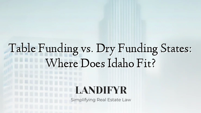 Table Funding vs. Dry Funding States: Where Does Idaho Fit?