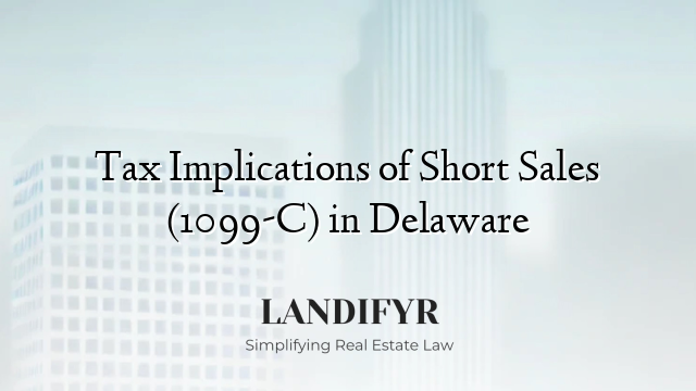 Tax Implications of Short Sales (1099-C) in Delaware