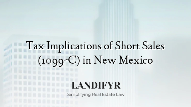 Tax Implications of Short Sales (1099-C) in New Mexico