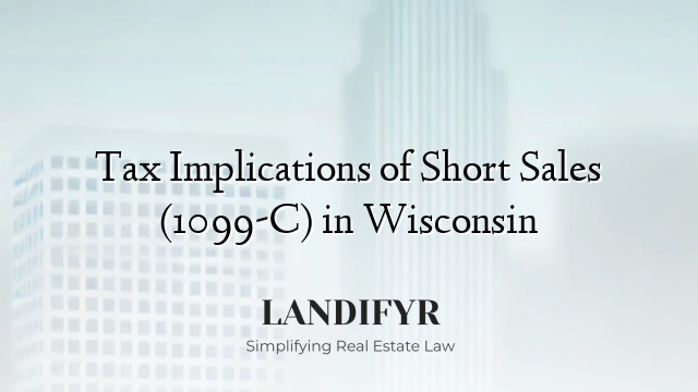 Tax Implications of Short Sales (1099-C) in Wisconsin