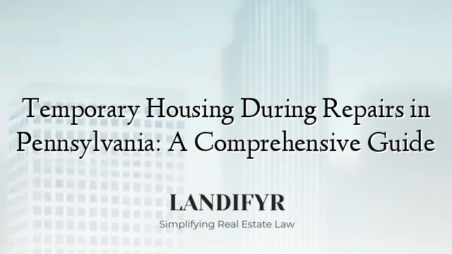 Temporary Housing During Repairs in Pennsylvania: A Comprehensive Guide