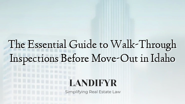 The Essential Guide to Walk-Through Inspections Before Move-Out in Idaho