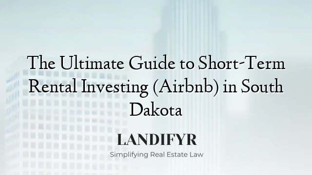 The Ultimate Guide to Short-Term Rental Investing (Airbnb) in South Dakota