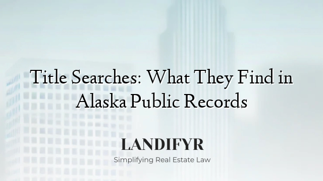 Title Searches: What They Find in Alaska Public Records