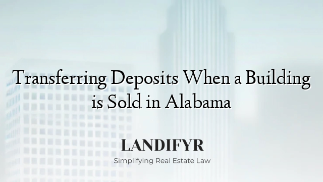 Transferring Deposits When a Building is Sold in Alabama