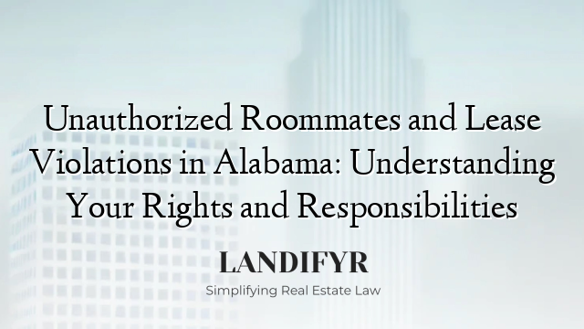 Unauthorized Roommates and Lease Violations in Alabama: Understanding Your Rights and Responsibilities