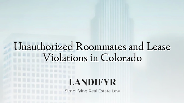 Unauthorized Roommates and Lease Violations in Colorado