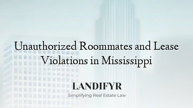 Unauthorized Roommates and Lease Violations in Mississippi