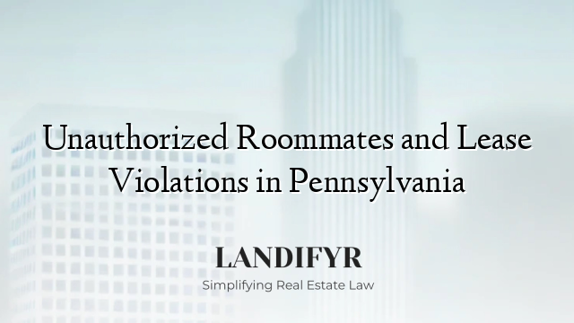 Unauthorized Roommates and Lease Violations in Pennsylvania