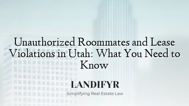 Unauthorized Roommates and Lease Violations in Utah: What You Need to Know