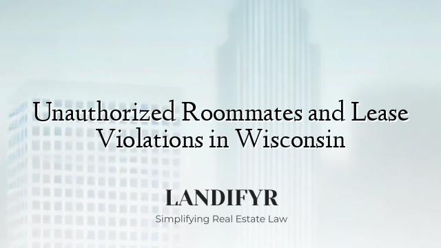 Unauthorized Roommates and Lease Violations in Wisconsin