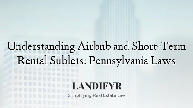 Understanding Airbnb and Short-Term Rental Sublets: Pennsylvania Laws