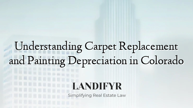Understanding Carpet Replacement and Painting Depreciation in Colorado
