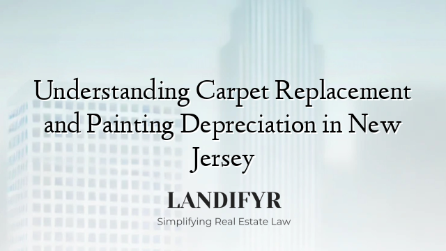 Understanding Carpet Replacement and Painting Depreciation in New Jersey