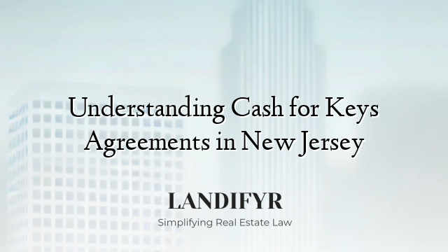 Understanding Cash for Keys Agreements in New Jersey