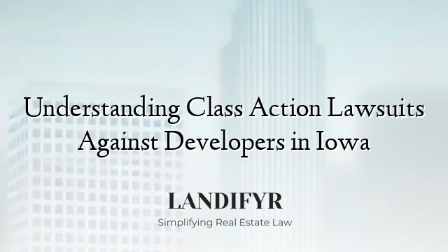 Understanding Class Action Lawsuits Against Developers in Iowa
