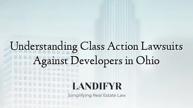 Understanding Class Action Lawsuits Against Developers in Ohio