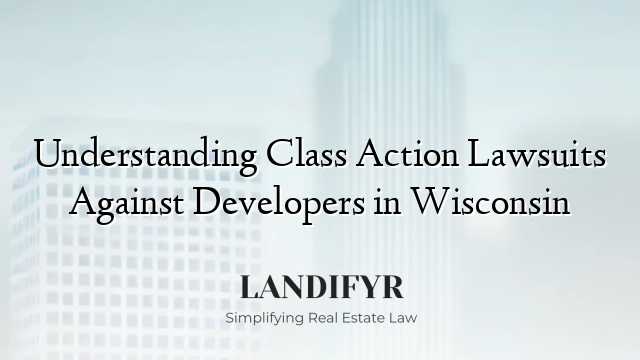 Understanding Class Action Lawsuits Against Developers in Wisconsin
