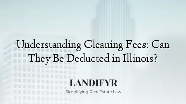 Understanding Cleaning Fees: Can They Be Deducted in Illinois?