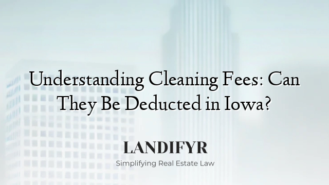 Understanding Cleaning Fees: Can They Be Deducted in Iowa?