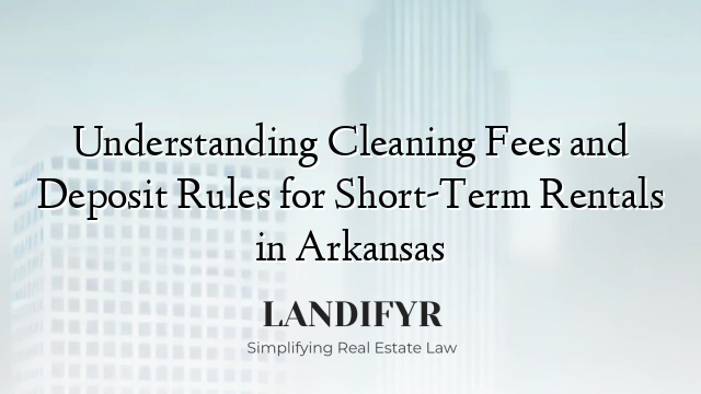 Understanding Cleaning Fees and Deposit Rules for Short-Term Rentals in Arkansas