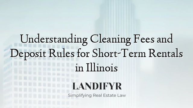 Understanding Cleaning Fees and Deposit Rules for Short-Term Rentals in Illinois