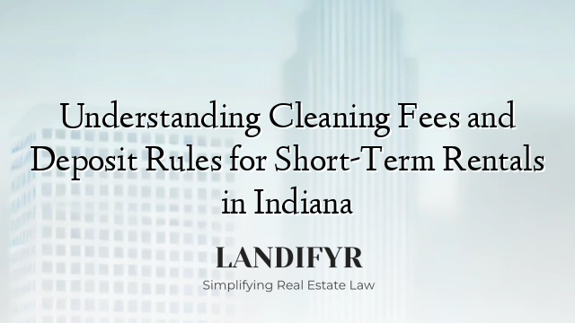 Understanding Cleaning Fees and Deposit Rules for Short-Term Rentals in Indiana