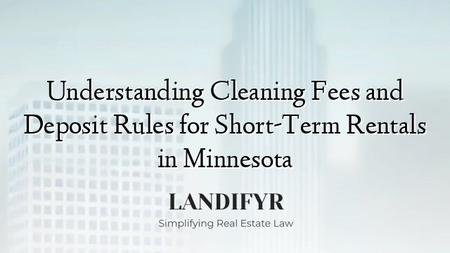 Understanding Cleaning Fees and Deposit Rules for Short-Term Rentals in Minnesota