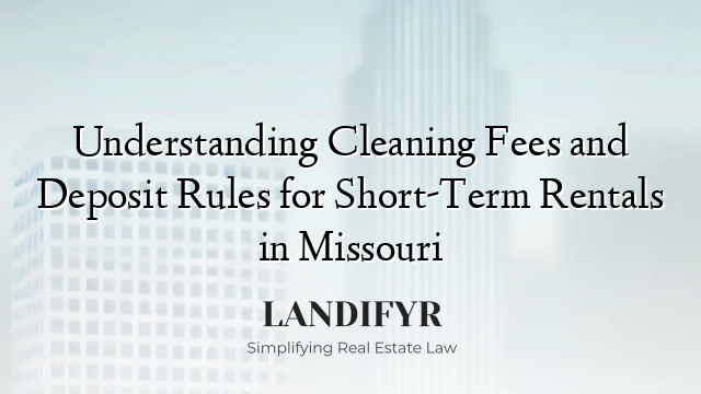 Understanding Cleaning Fees and Deposit Rules for Short-Term Rentals in Missouri